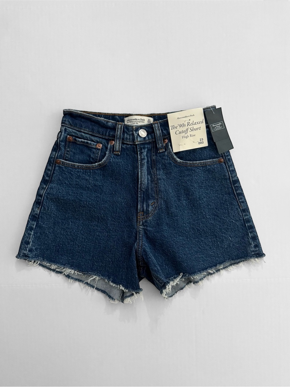 Abercrombie & Fitch The 90s Relaxed Cutoff Short, High Rise Size 23 NWT